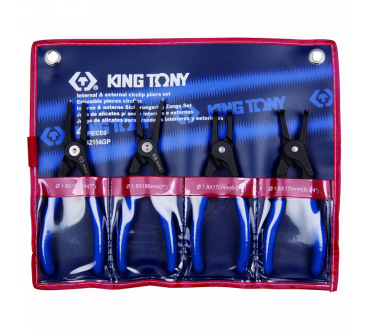 НАБОР СЪЕМНИКОВ СТОПОРНЫХ КОЛЕЦ, 4 ПРЕДМЕТА KING TONY 42154GP
